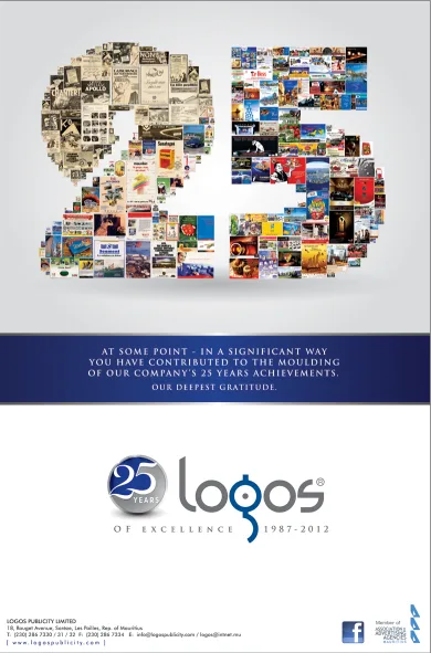 25 Years mosaic poster, 2012, Logos, Corporate communication, Logos Publicity Limited, Mauritius