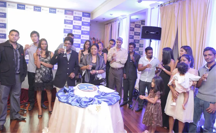 25th anniversary toast, around 2012, Logos, Team through the years, Logos Publicity Limited, Mauritius