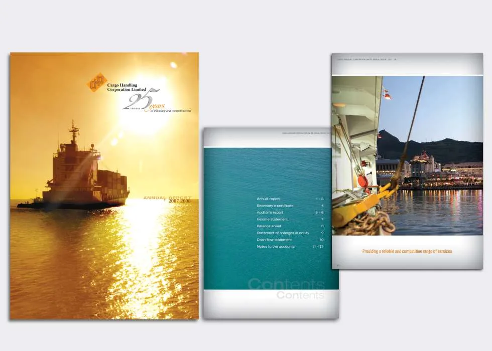 Cargo Handling Corporation annual report, 2012, Cargo Handling Corporation, Annual reports, Logos Publicity Limited, Mauritius