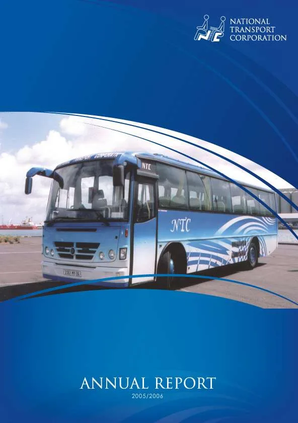 National Transport Corporation annual report, 2012, National Transport Corporation, Annual reports, Logos Publicity Limited, Mauritius
