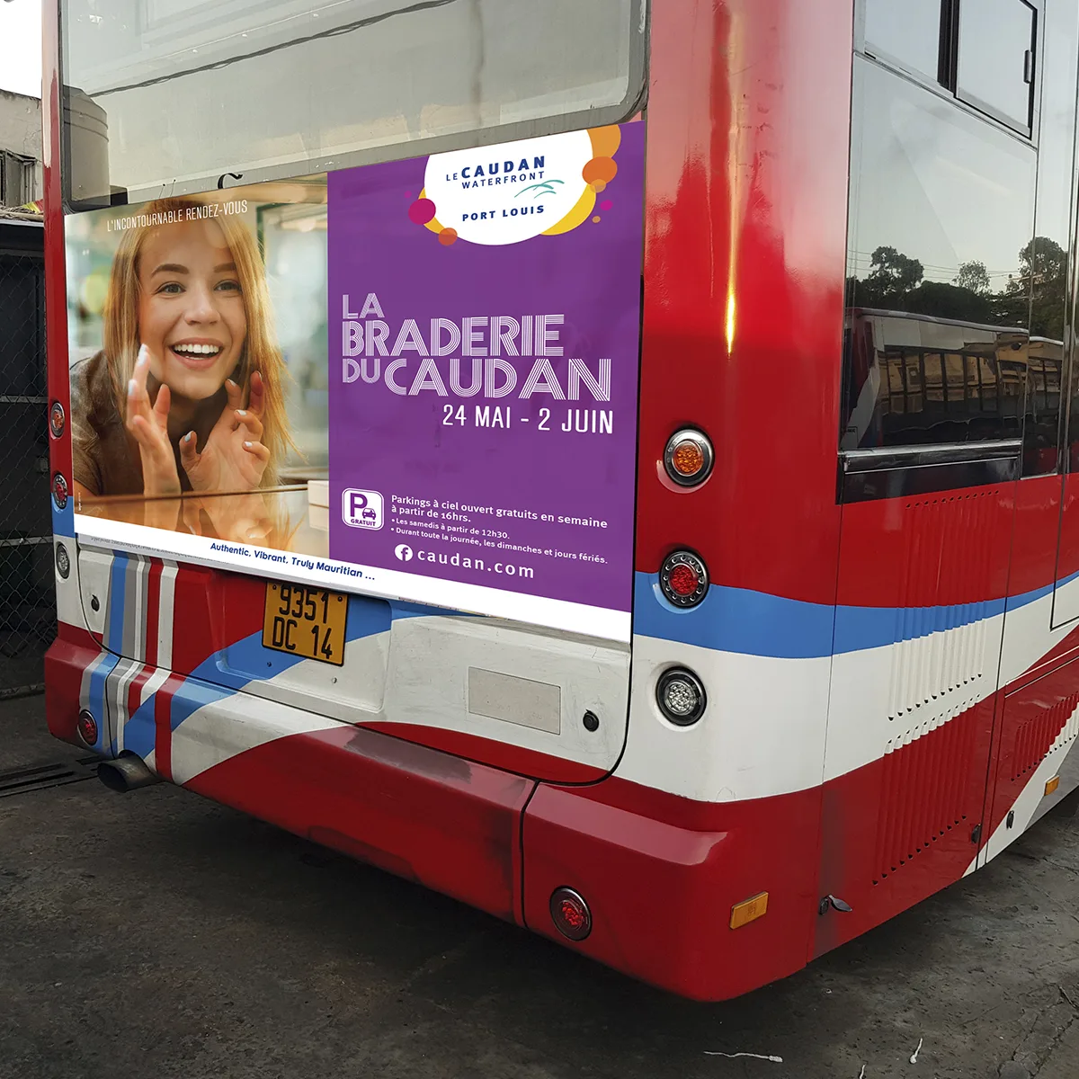 Caudan Braderie bus back, Caudan, Outdoor & signage, Logos Publicity Limited, Mauritius