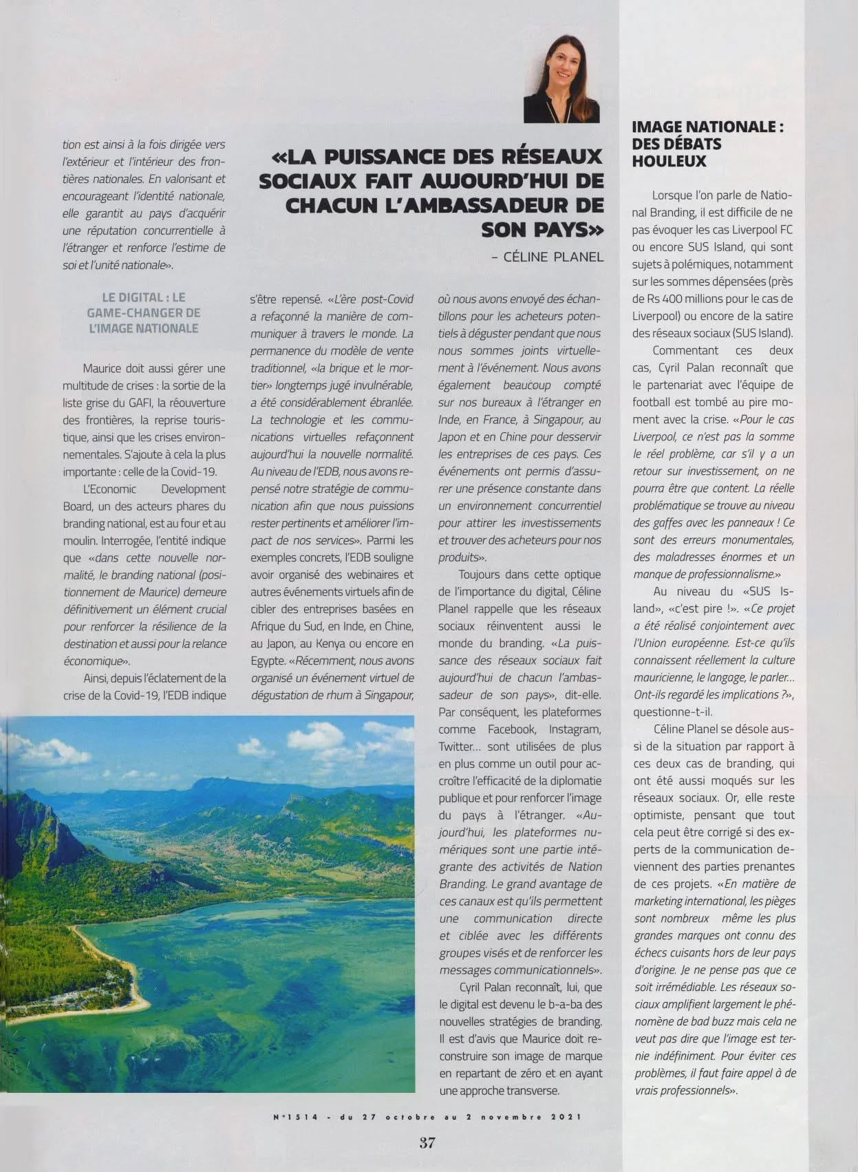 Business Magazine: National branding, part 2, 2021, Logos, Press excerpts, Logos Publicity Limited, Mauritius